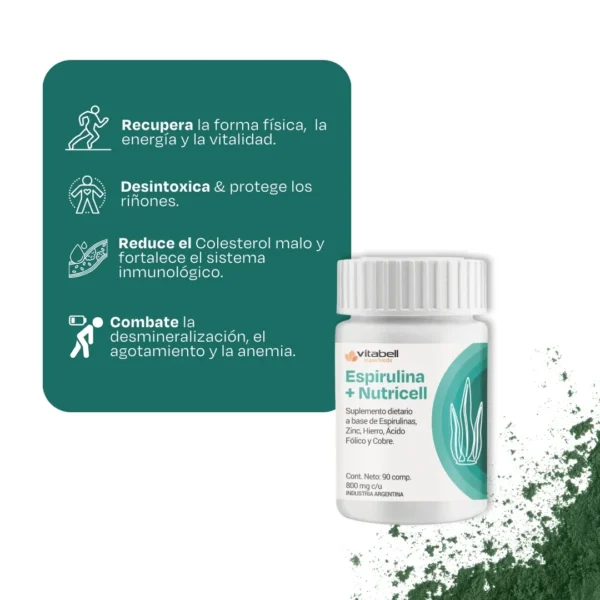 Espirulina + Nutricell 90 Comprimidos - Imagen 3